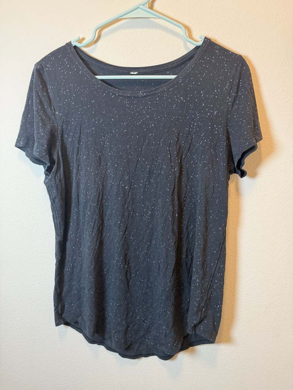 Lululemon Love Crew Short Sleeve T-Shirt Splatter Dye Black